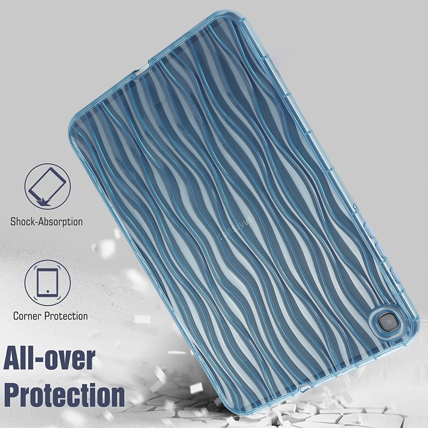 For Samsung Galaxy Tab S6 Lite P610 P615 Tab S6 Lite (2022) Anti-drop Cover Wave Texture Clear TPU Tablet Case For Samsung Galaxy Tab S6 Lite P610 P615 Tab S6 Lite (2022) Anti-drop Cover Wave Texture Clear TPU Tablet Case